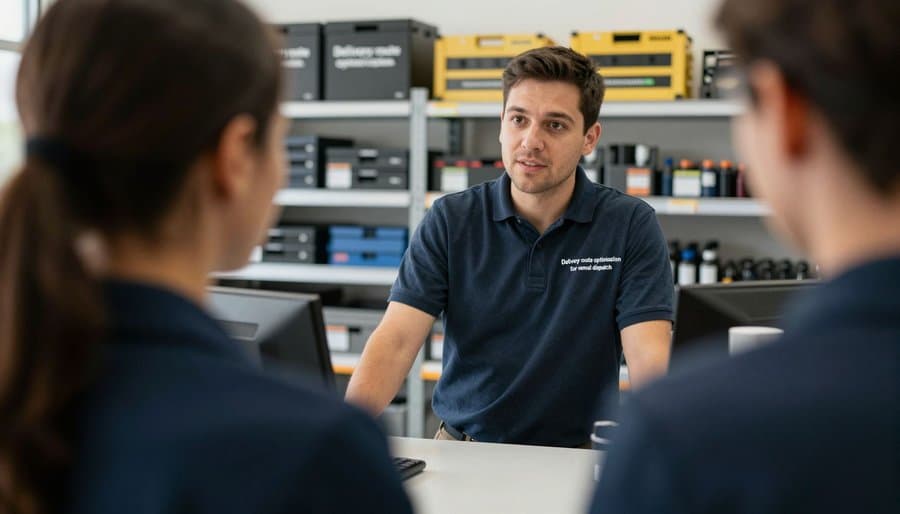 Delivery route optimisation for rental dispatch